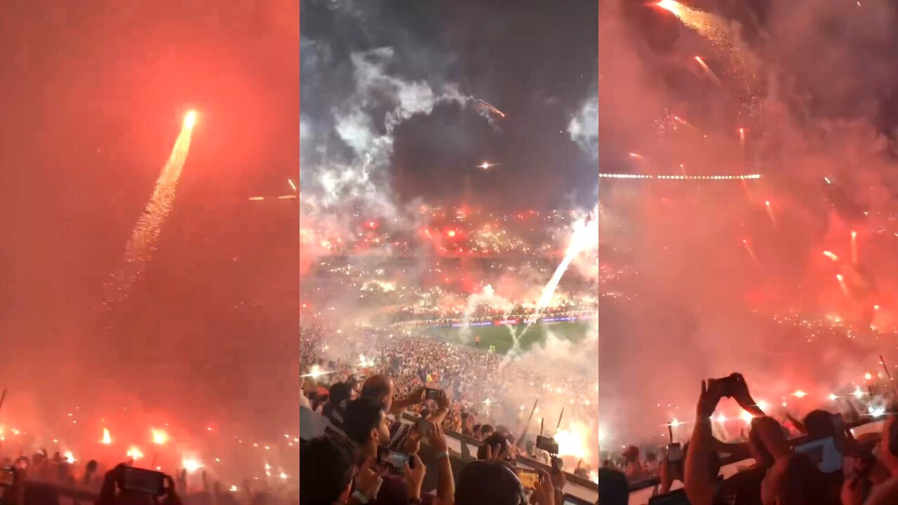 Crazy Atmosphere at The Estadio Mâs Monumental for River Plate vs Atletico Mineiro