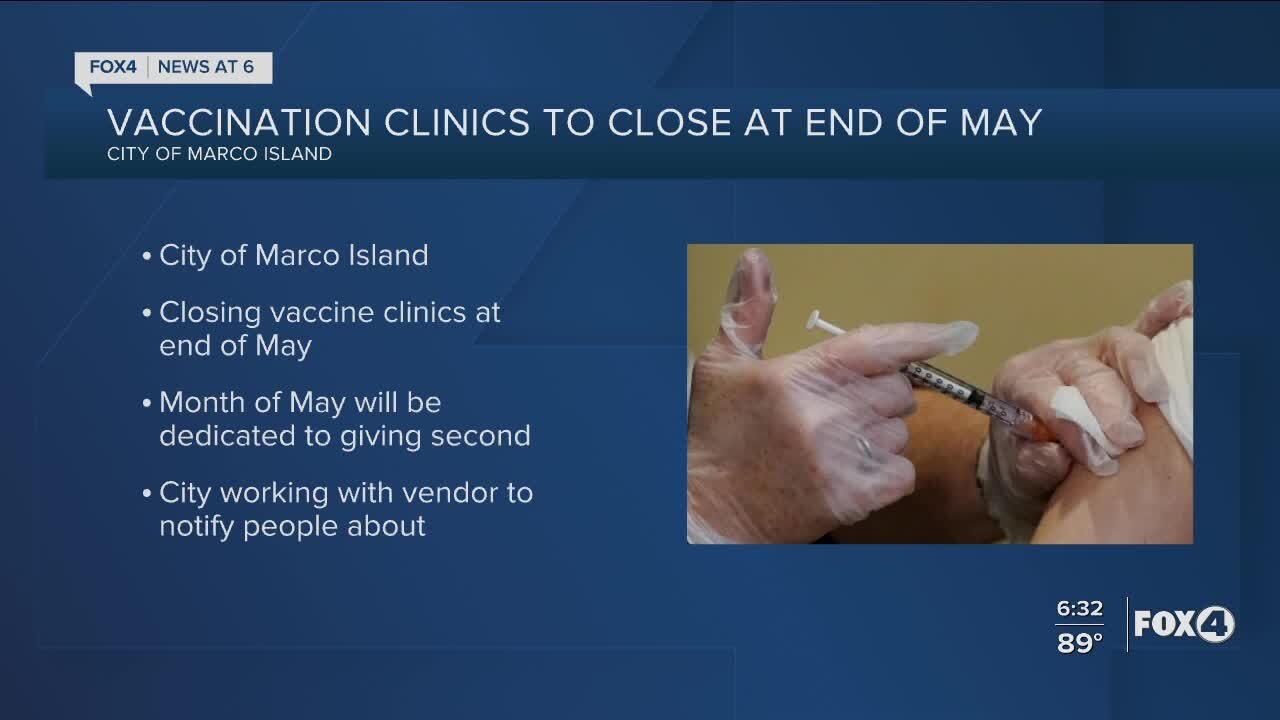 Marco Island to close vaccination sites end of May