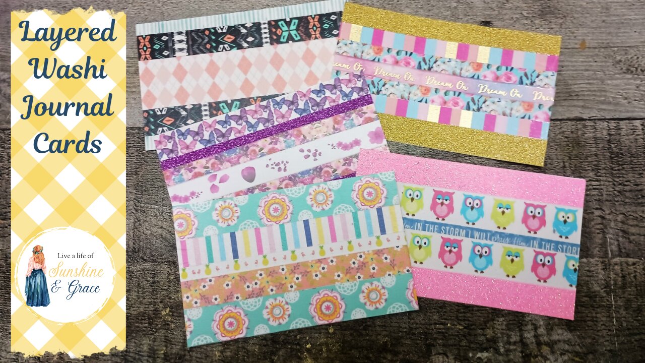 Layered Washi Journal Cards