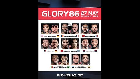 GLORY 86 May 27 2023 Grugahalle, Essen, Germany