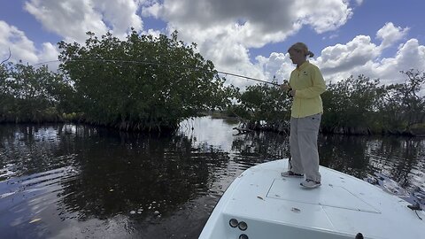 Grace’s first Snook on fly