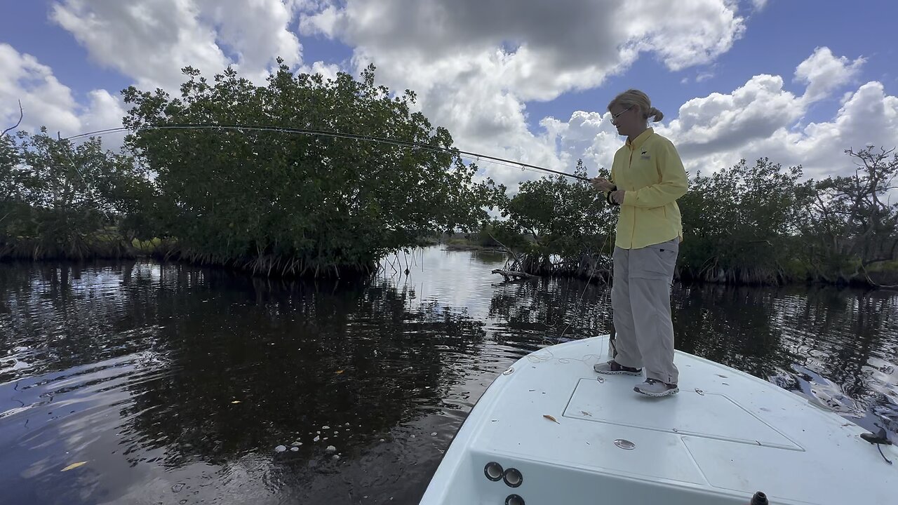 Grace’s first Snook on fly