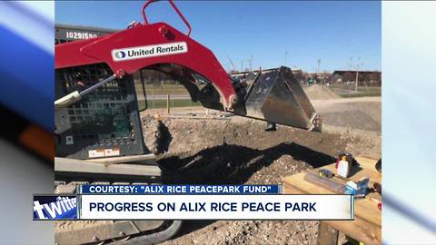 Progress on Alix Rice Peace Park