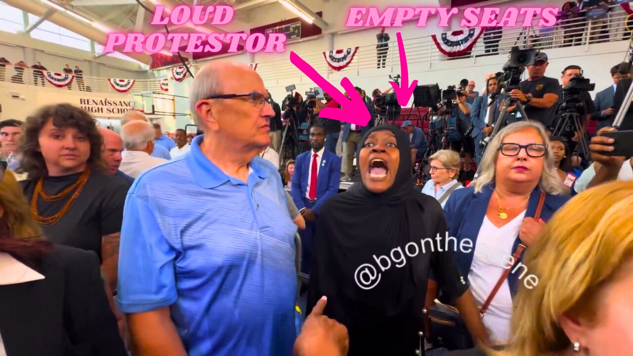 Pro-Palestine Protestor Accidentally Reveals Pathetic Biden Rally Size