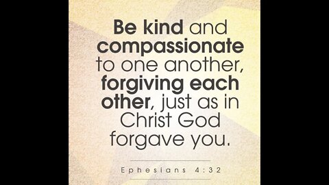 Be kind to one another