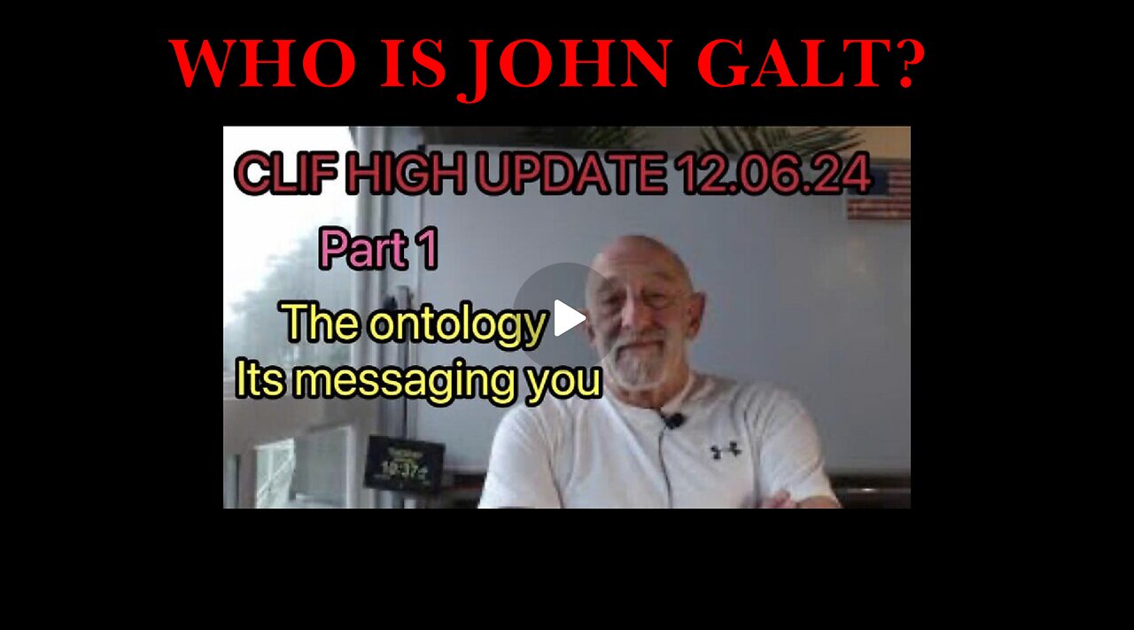 CLIF HIGH audio only clip THE TRUTH EVERYONE NEEDS 2 KNOW -The Ontology... Eyup...it's messaging you