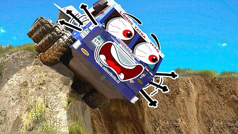 Dangerous Idiots Dump Truck | Cliff Drops | Doodles