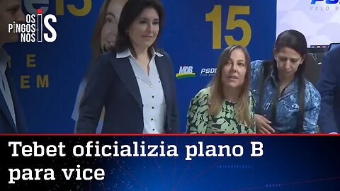 Tebet anuncia Mara Gabrilli como vice e volta a falar sobre voto feminino