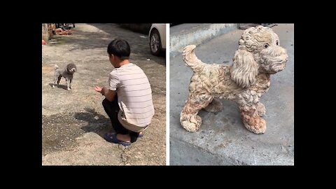 How to make a cute dog from wood - Art in your heart