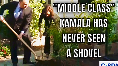 Kamala is evidently UNBURDENED by the Knowledge of how to use a SHOVEL! 🤡🎪