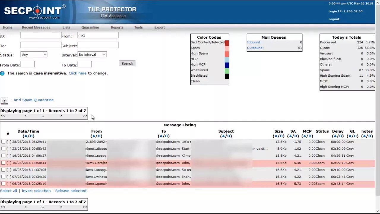 SecPoint Protector V47 Blacklist Spam Relay Servers