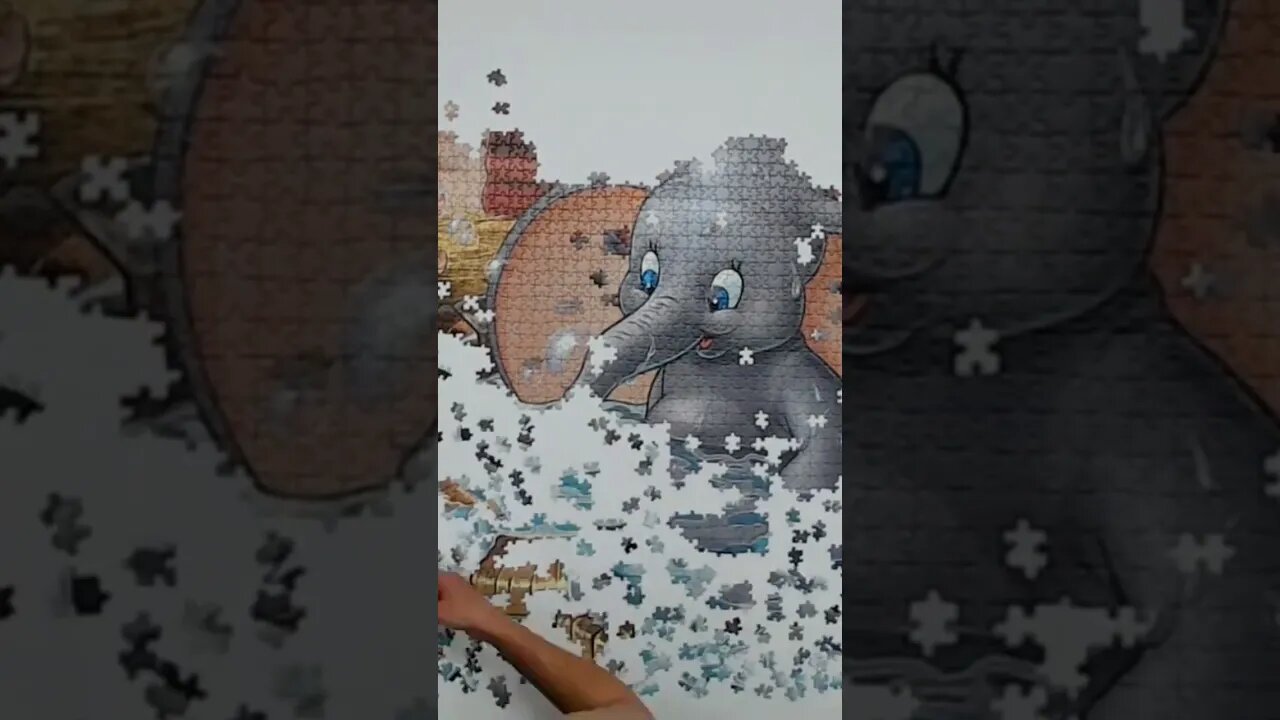 Dumbo! Part of the 40,320 piece Disney Memorable Moments #jigsawpuzzles #shorts #puzzles #disney