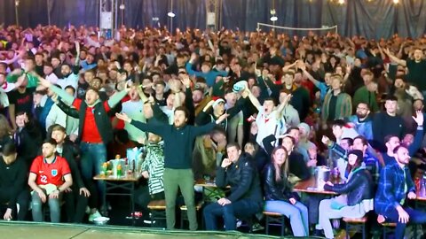 England fans in Liverpool and Croydon react to France goal