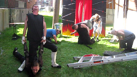 Team FTW (c) VS Ric & Bruiser VS Exile & Xristo {Tag Team Championship) CHW Backyard Wrestling