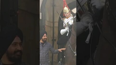 He came close to over stepping the mark #horseguardsparade