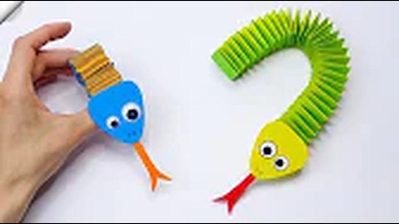 Amazing Paper Snake - Moving paper toys(720P_HD)