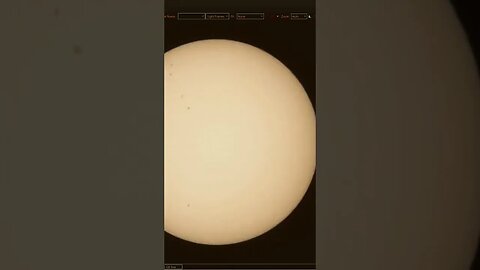 The Sun Through an 8 inch Dobsonian Telescope