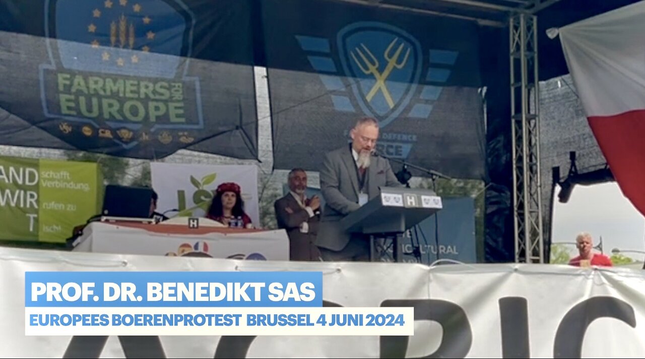 👆🏻Vlaamse prof. dr. Benedikt Sas spreekt op 4.06.24 in Brussel #farmersprotest