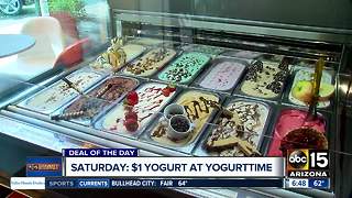 Saturday only: Enjoy frozen yogurt and gelato for just $1!