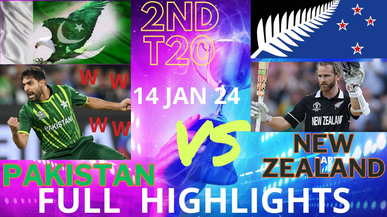 Pakistan Vs New Zealand 2nd T20 Full Highlights 2024