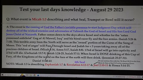 Test your last days knowledge August 29 2023