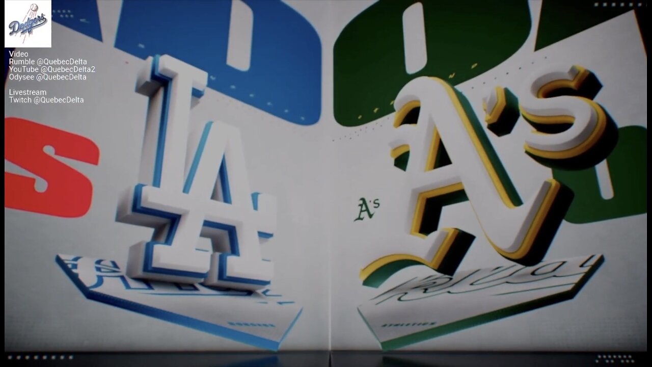 Dodgers @ Athletics. Game 3 of 3 Game Series. MLB the Show 24.