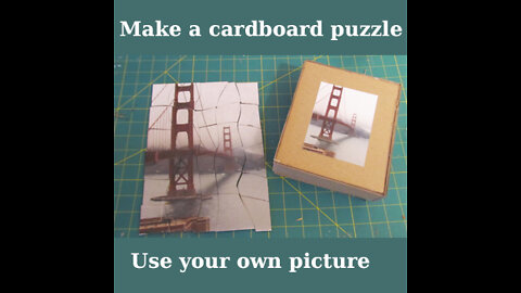 How to make a cardboard picture puzzle | And the box to put it in