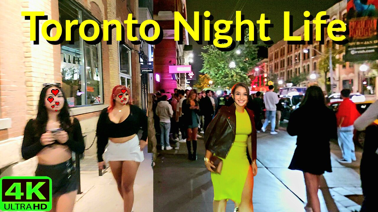 【4K】Saturday Nightlife Toronto Thanksgiving Canada 🇨🇦