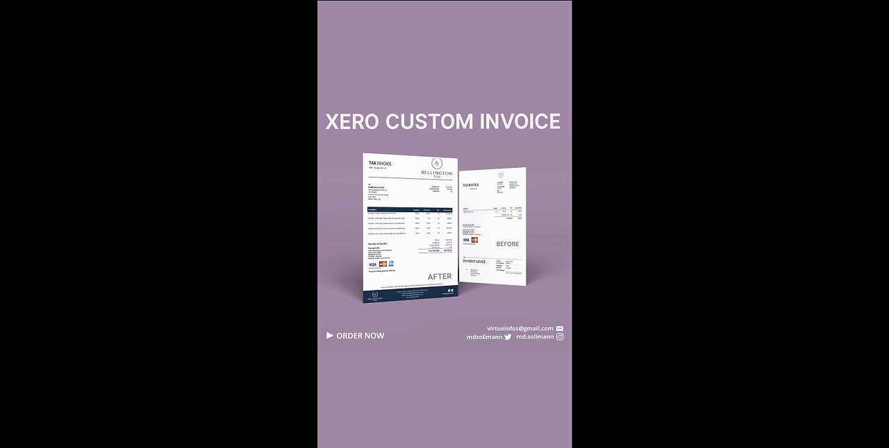 Xero custom docx template | Xero custom template | Xero custom invoice template #Xero