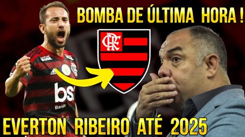 BOMBA DE ÚLTIMA HORA! EVERTON RIBEIRO NO FLAMENGO PODE RENOVAR ATÉ 2025 - É TRETA!!!