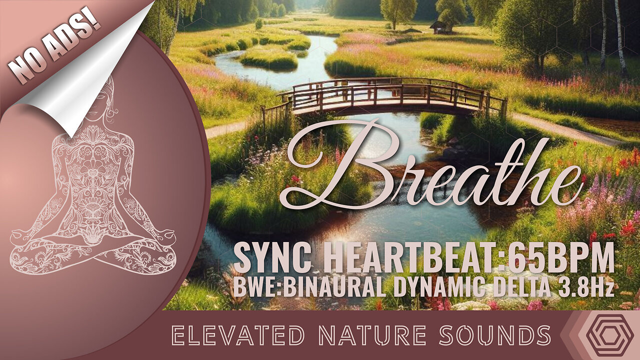 Breathe and Sync Heartbeat to 65bpm Binaural Delta 3.8hz Elevated 174Hz Pure Tone Sleeping NO ADS