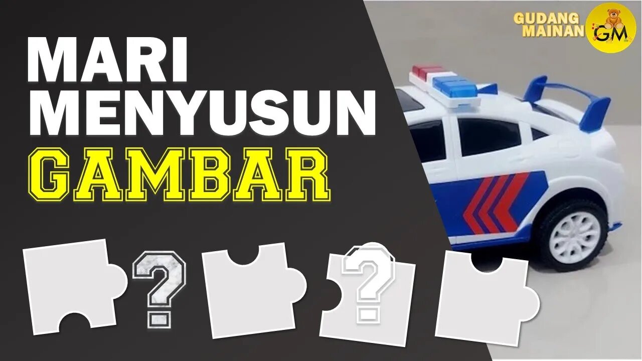 Perkuat Insting anak anda || mainan anak || menyusun Gambar MOBIL PATROLI POLISI LALU LINTAS