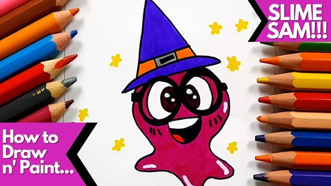 How to draw and paint Slime Sam izard Halloween Special