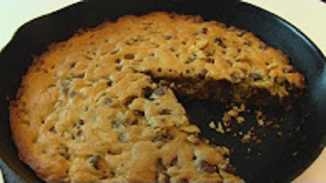 Betty's chocolate chip iron skillet cookie