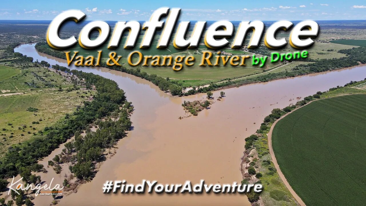 Orange and Vaal River Confluence by Drone