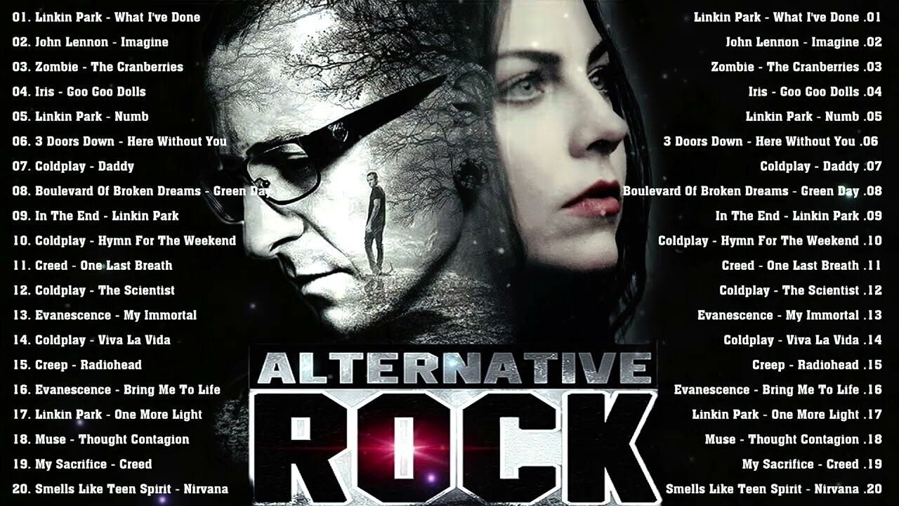 Alternative Rock Of The 90s 2000s - Linkin park, Creed, AudioSlave, Hinder, Metallica, Evanescence