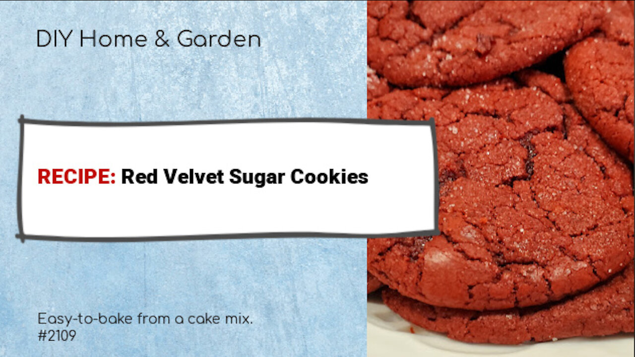 Red Velvet Sugar Cookies (make from a cake mix)