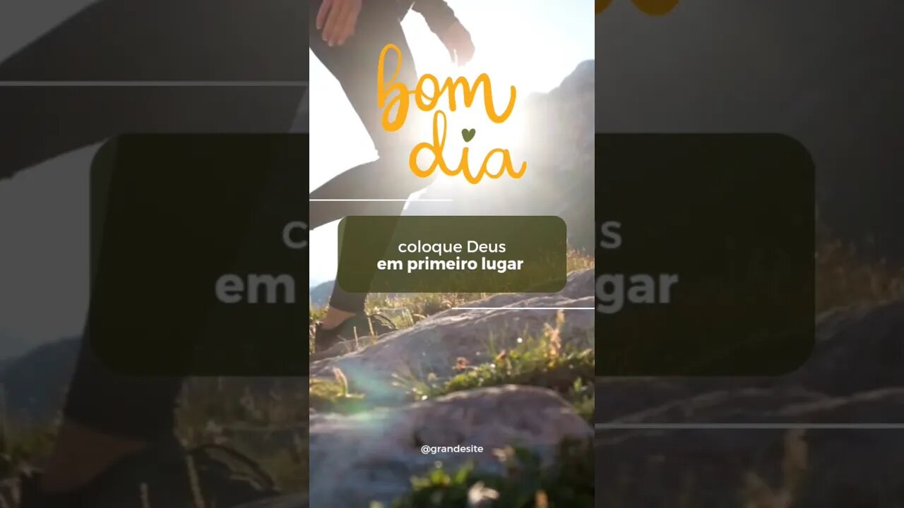 Bom dia abençoado para você!