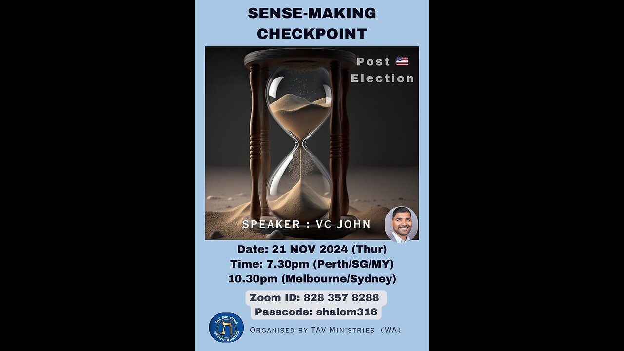 Sense making Checkpoint post USA Election: teaching on sensemaking and Q&A.