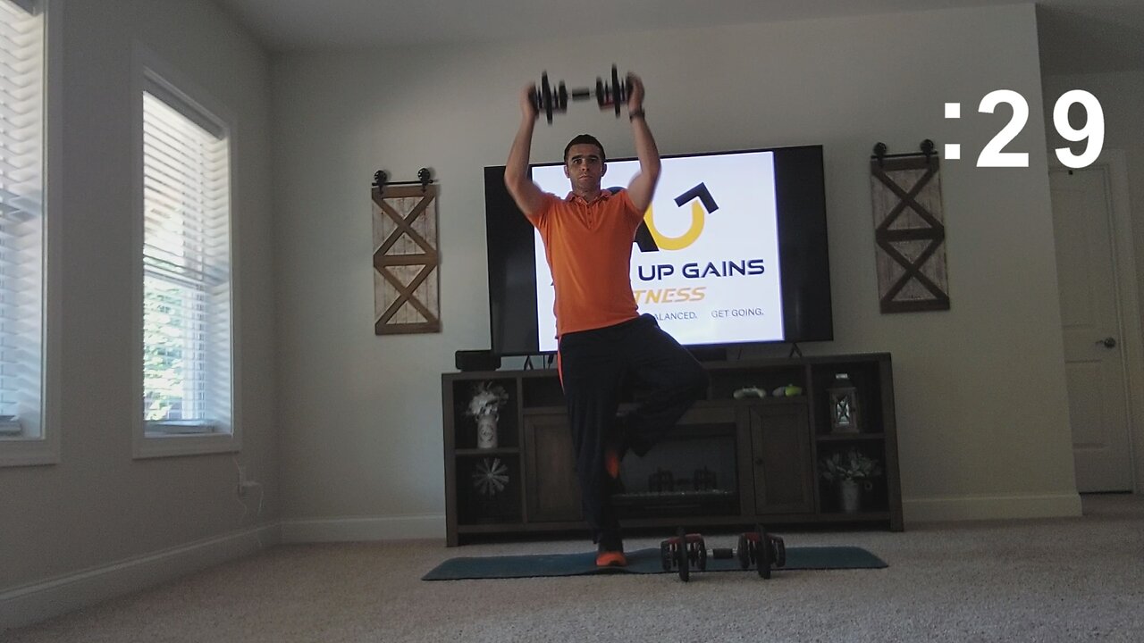 10 Min "Get Balanced" Workout #2: Tree Pose, Triceps, Skaters