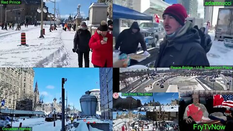 Truckers Freedom Convoy 2022 In Ottawa, Canada February 18 part-1LIVE!!!!