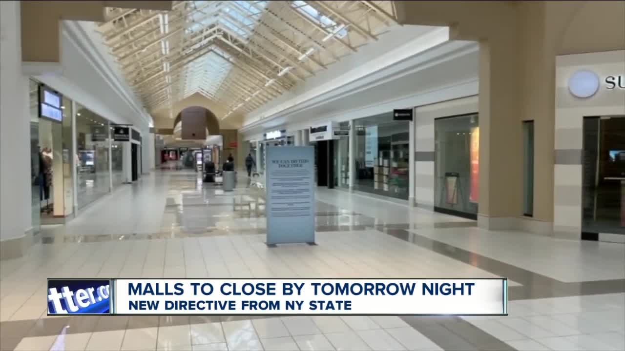 All shopping malls and bowling alleys statewide ordered to close at 8 p.m. Thursday