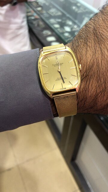 Omega constellation automatic vintage tank shape watch swiss made