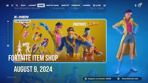 Fortnite Item Shop|August 9, 2024(*New* X-Men & Dragon Ball Bundles)