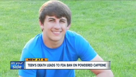 FDA bans bulk sale of powdered caffeine after death of Lorain County high schooler