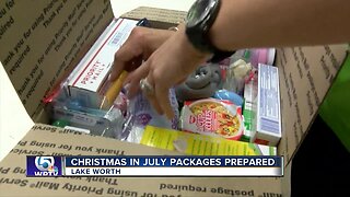 Christmas in July packages for soldiers prepared in Lake Worth