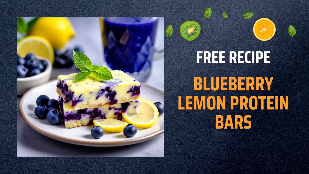 Free Blueberry Lemon Protein Bars Recipe 🍋💙Free Ebooks +Healing Frequency🎵