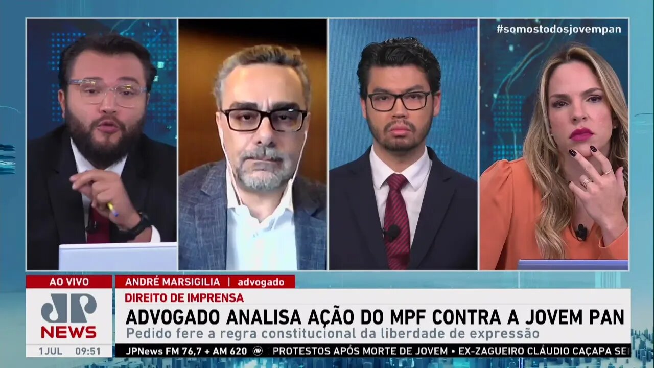 Advogado analisa ação da MPF contra a Jovem Pan: “Opinião não pode ser confundida com desinformação”