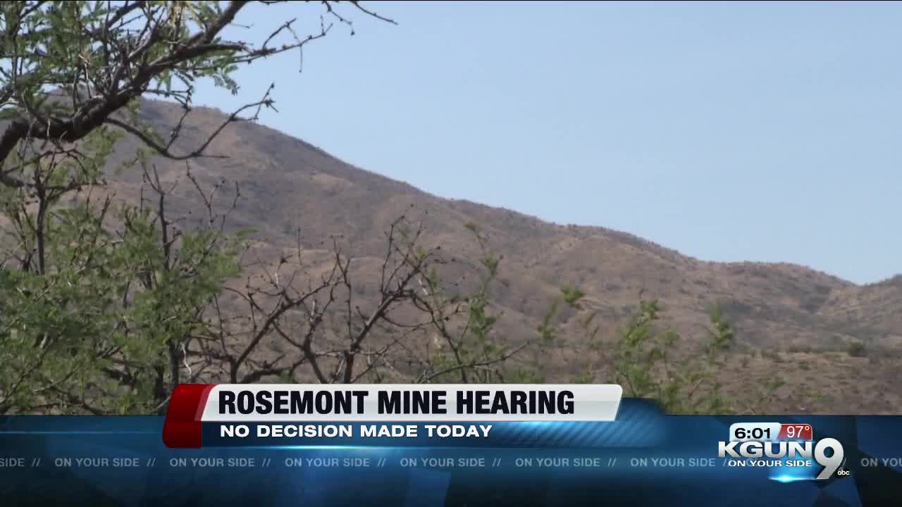 Judge hears arguments against Rosemont Copper Mine