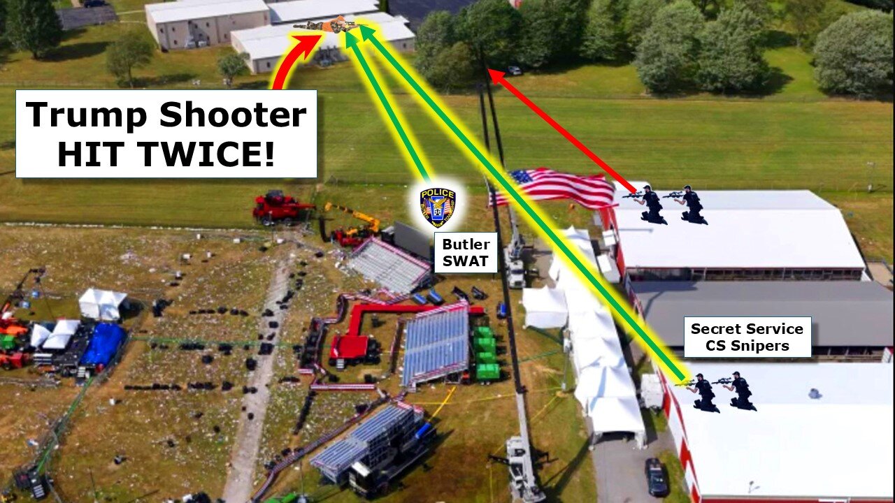 Trump Shooter Shot TWICE: By SWAT AND Secret Service